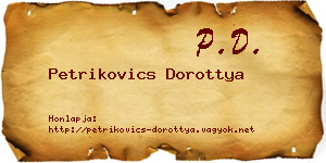 Petrikovics Dorottya névjegykártya