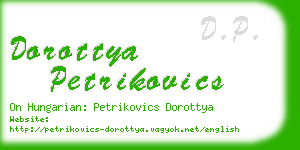 dorottya petrikovics business card